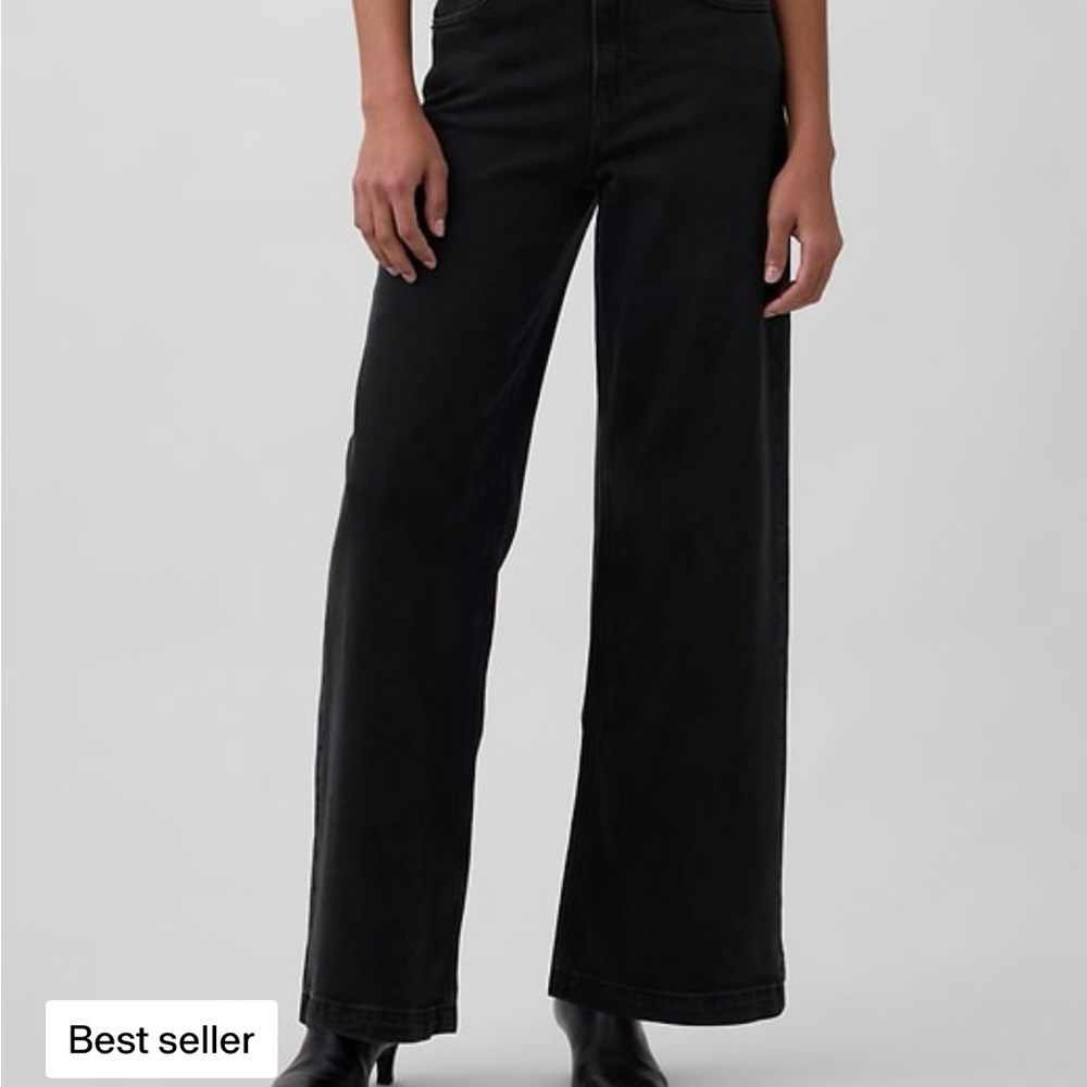 GAP Women's Wide Leg Black Jeans